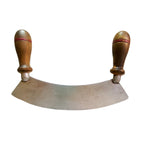 19th Century Country Metal & Oak Herb Chopper