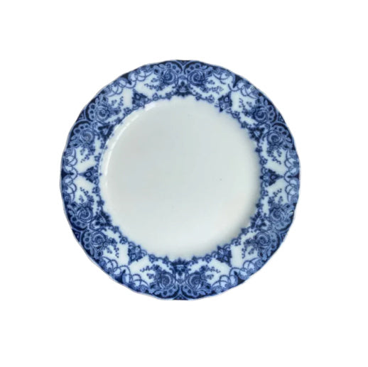 19th Century Staffordshire Flow Blue Luncheon Plates Set of 6