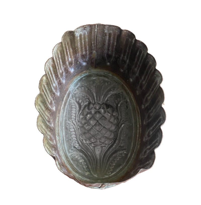 19th Century Victorian Zinc & Tin Steamed Pudding Mold