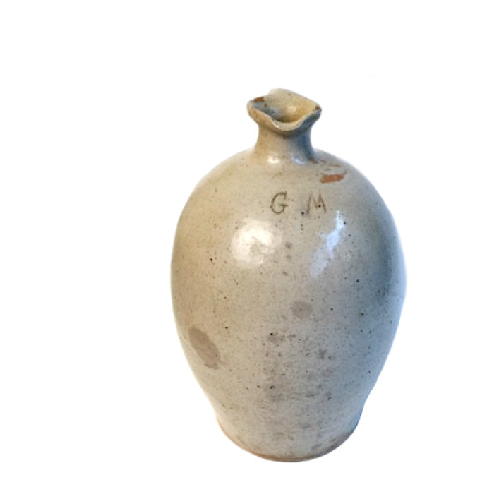 19th Century French Water Jug with Greige Glaze