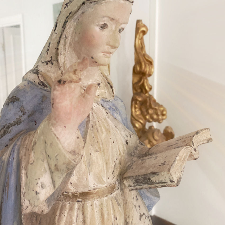 19th century French Colonial St Therese Santos Saint left side