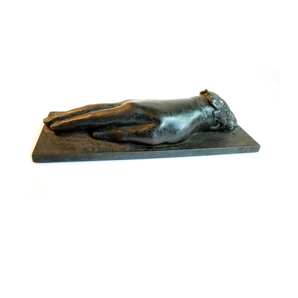 antique heavy bronze hand sculpture