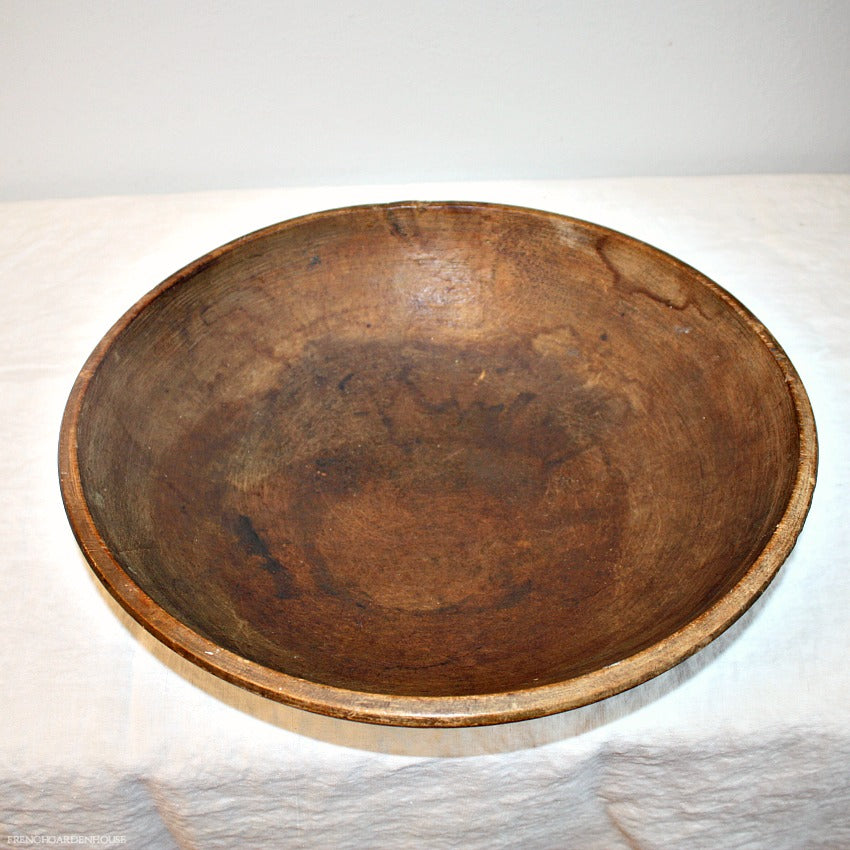 Antique Hand Made Wood Butter Bowl