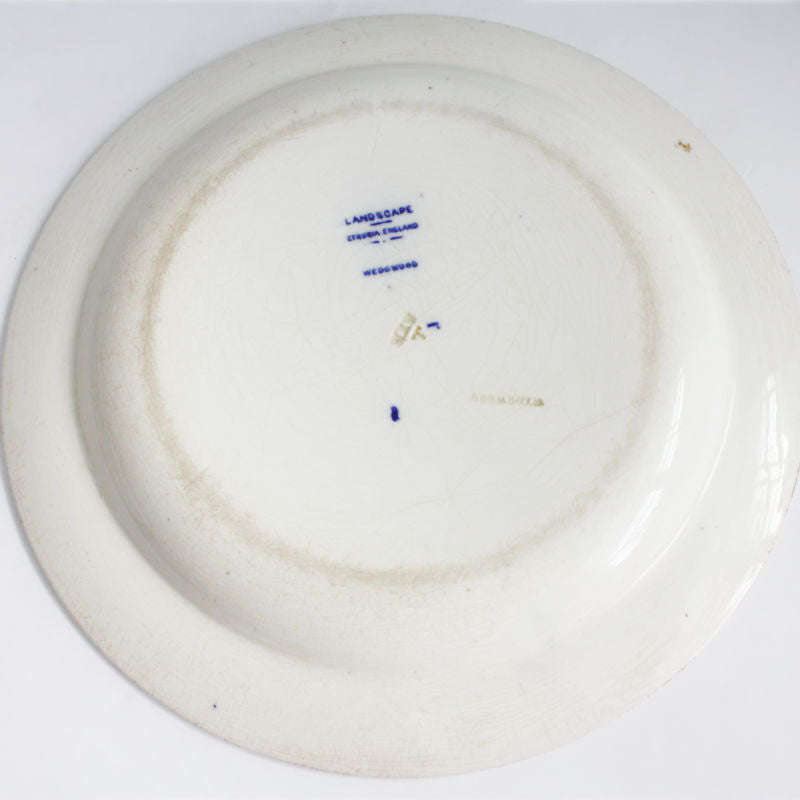 Antique English Wedgwood Cobalt Blue Scenic Plate