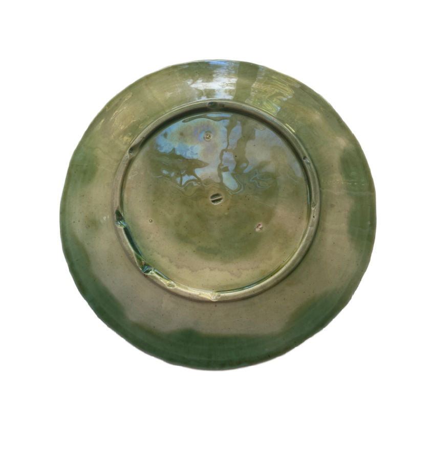 19th Century English Majolica Begonia Plate