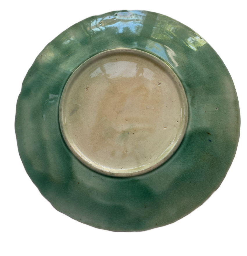 19th Century English Majolica Begonia Plate II