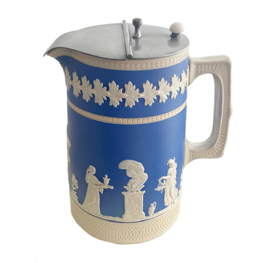 19th Century English Neoclassical Jasperware Pitcher by Copeland