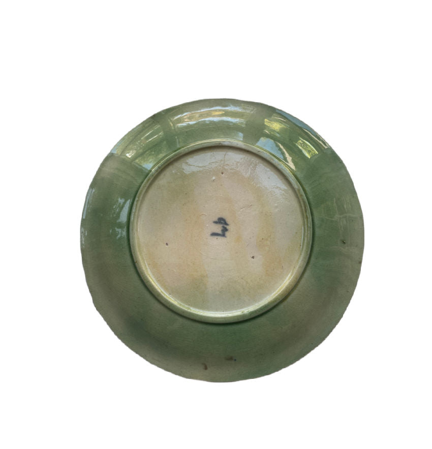 19th Century English Majolica Begonia Plate III