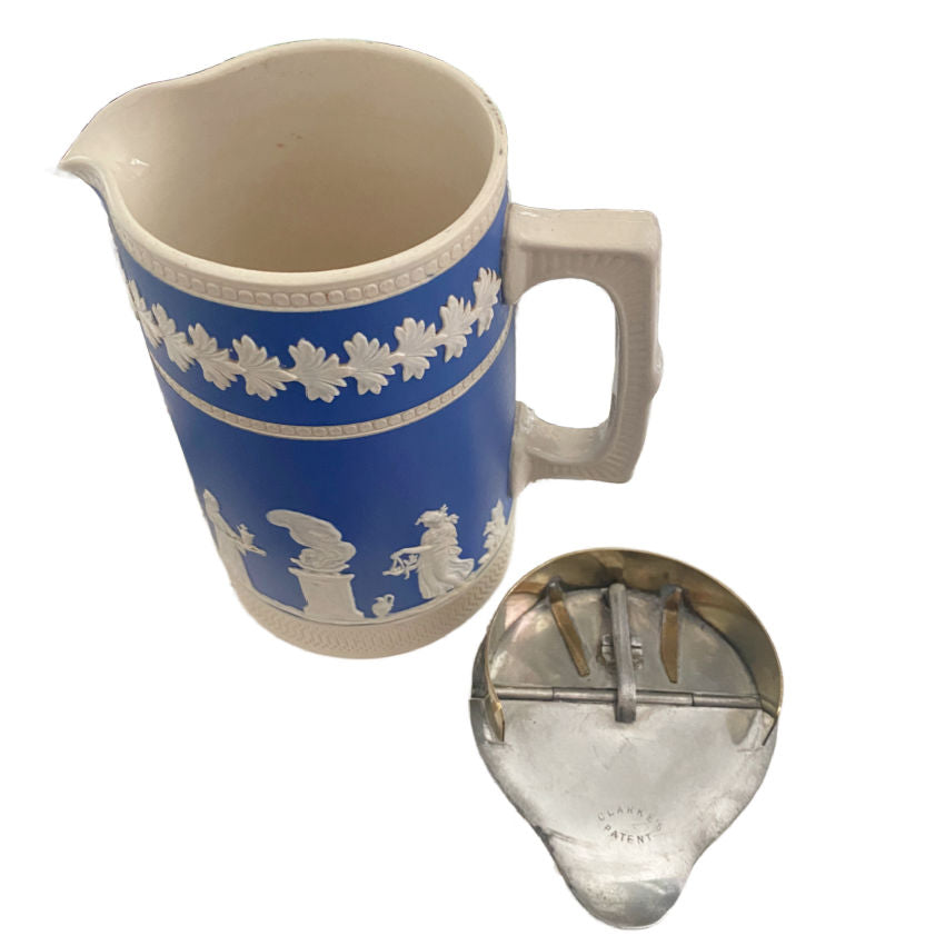 19th Century English Neoclassical Jasperware Pitcher by Copeland