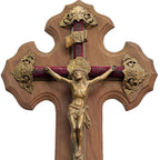 Close up detail of 19th century French bronze Corpus of Christ crucifix