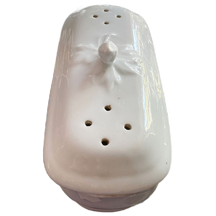 19th Century French Ironstone Razor or Toothbrush Holder with Lid & Courgette Finial-side