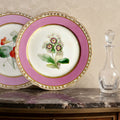 Antique Pink Vieux Paris Hand-Painted Porcelain Plate