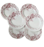 antique French Terre de Fer Griffin dinner plates set of six