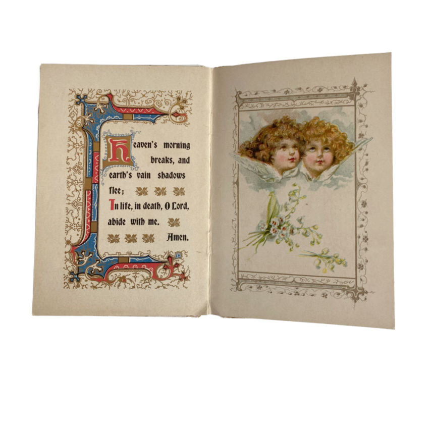 Antique Christian Book Abide with Me