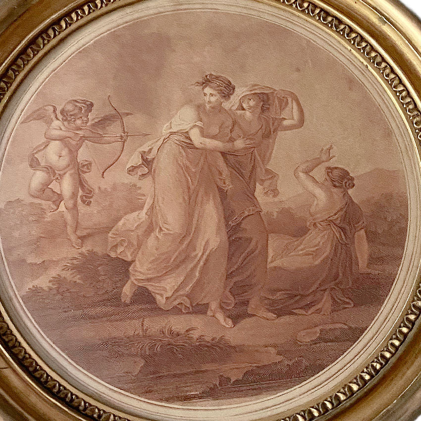 Angelica Kauffman Stipple Engraving Late 18th Century Cupid's Revenge