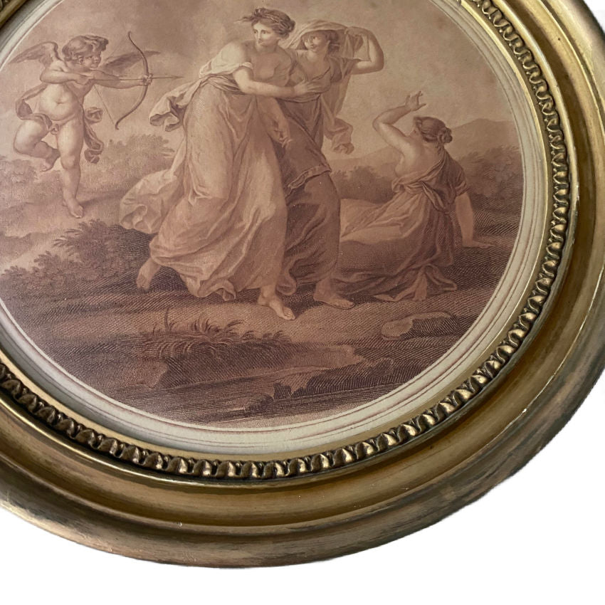 Angelica Kauffman Stipple Engraving Late 18th Century Cupid&#39;s Revenge