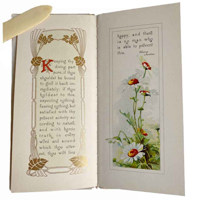 Art Nouveau Happiness Antique Poetry Book