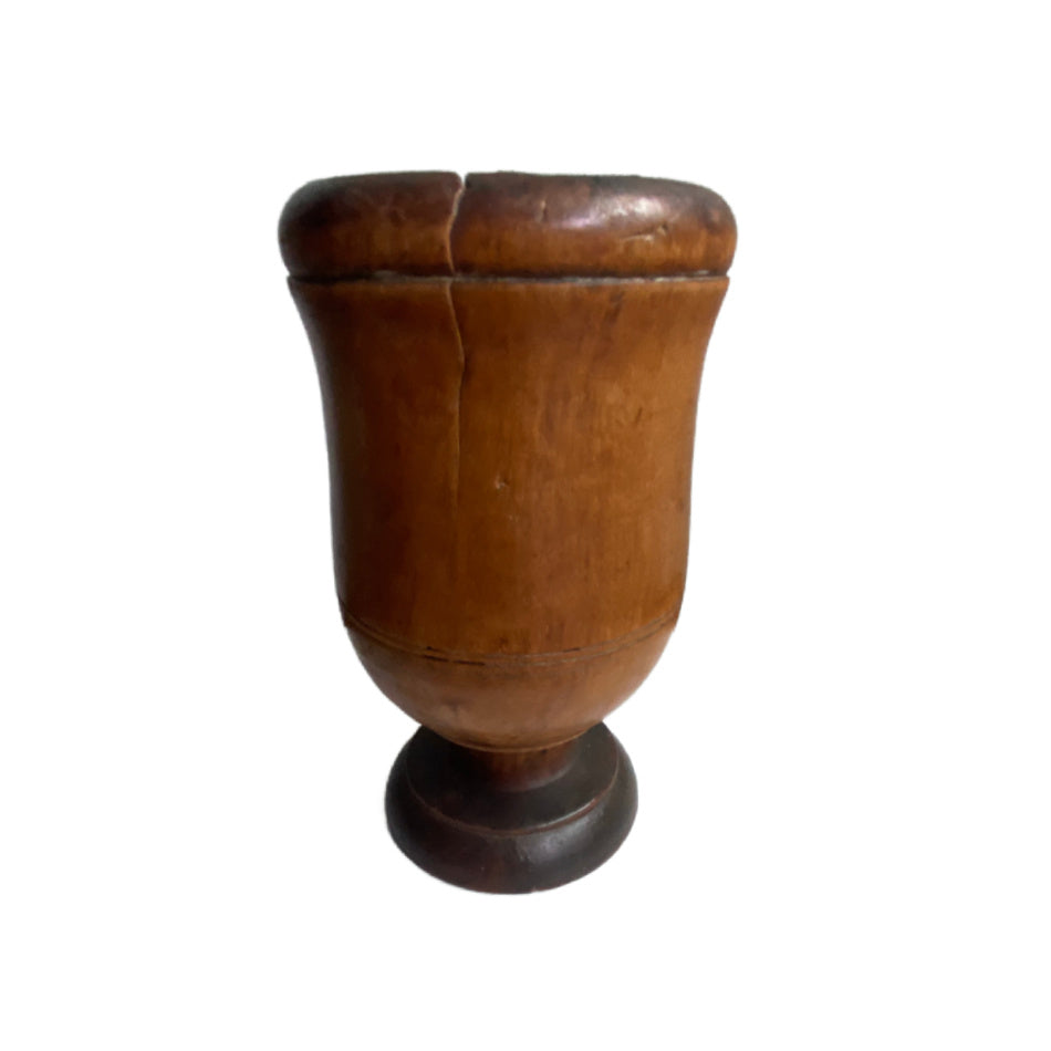 19th Century Treen Turned Wood Goblet Vase or Trophy Cup