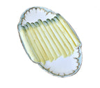 19th Century Asparagus Set Gilt Aqua Plates and Platter Set 0f 10