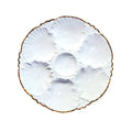 Beautiful white porcelain oyster plate by Porcelaine de Baudour, late 1940s