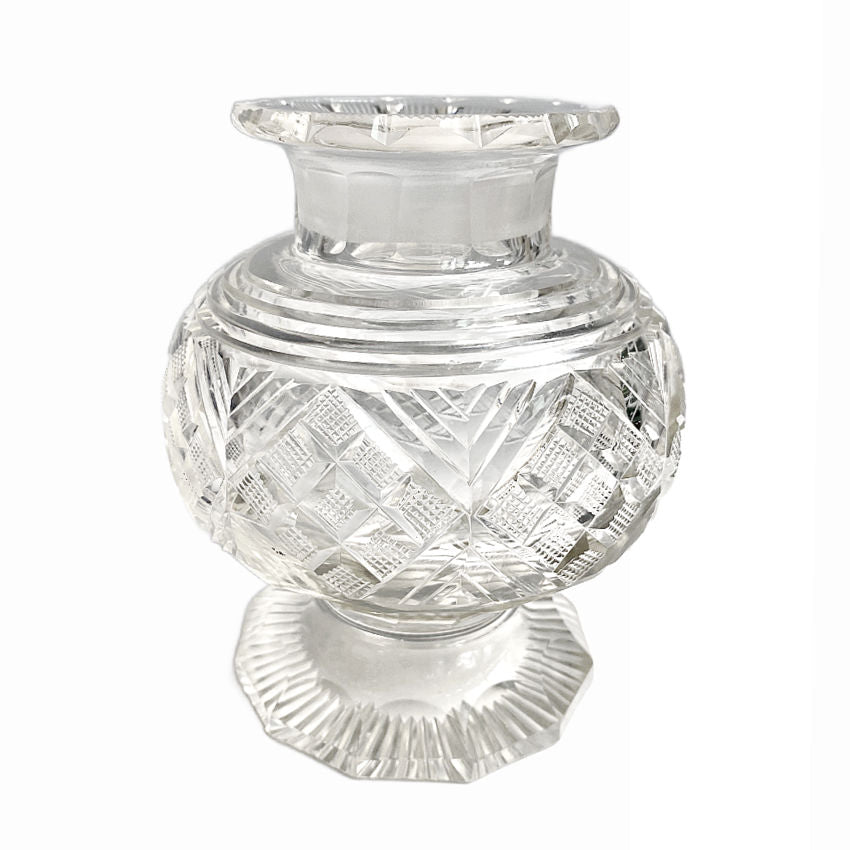 stunning antique cut glass jar for your bar to hold olives