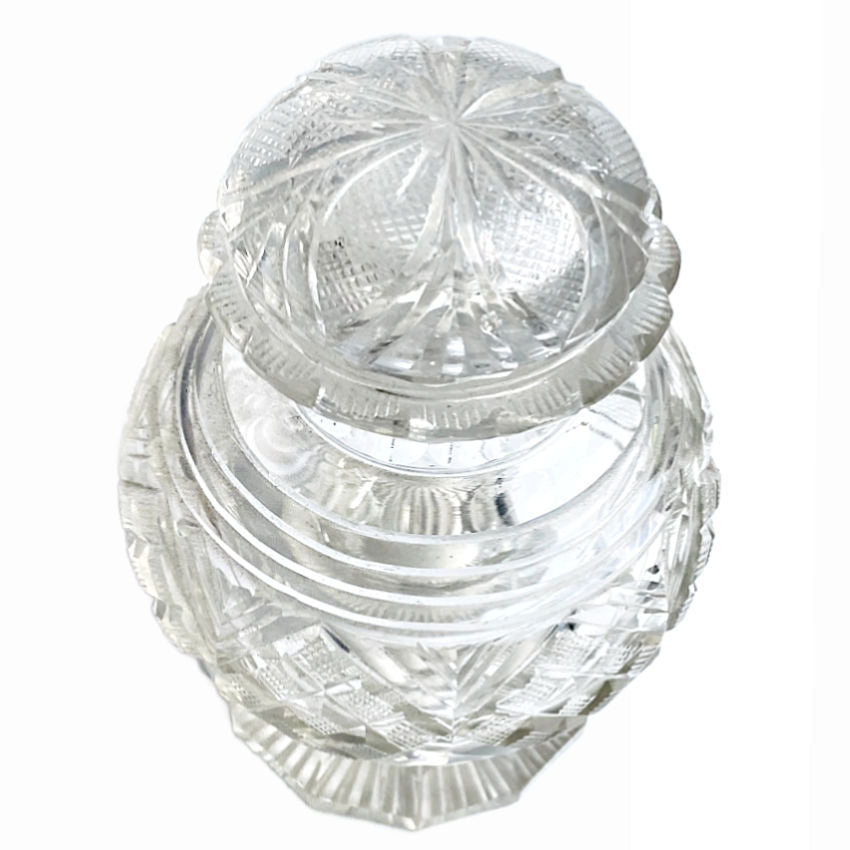 Antique Cut Glass Jar