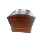 Antique Regency-Style Wood Silverware Chest with Fitted Drawer and Key