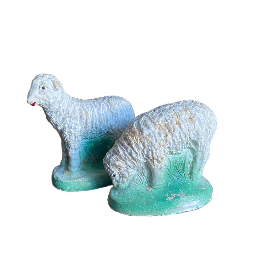 Antique French Chalkware sheep