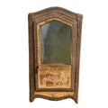 Exceptional antique French miniature sedan chair vitrine in silk and gilt, a rare display case with romantic presence for treasured keepsakes or curiosities.