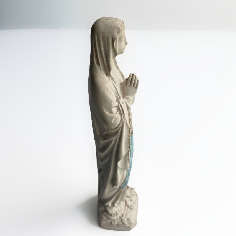 Antique French Virgin Mary with Blue Sash