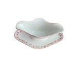 Antique French porcelain, St Amand pottery, French sauce boat, antique gravy boat, red leaf design, French tableware, Belle Époque porcelain, antique serving piece, French country decor, collectible porcelain