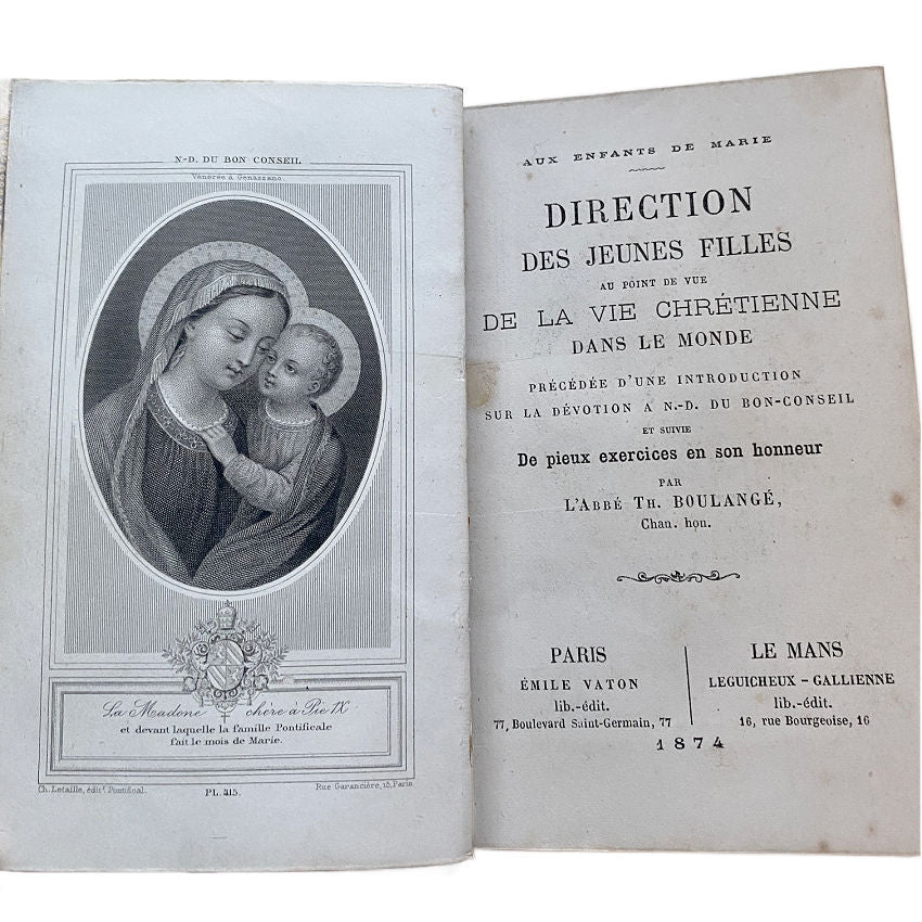 1853年 古書 JOURNÉE D’UNE PETITE FILLE Young Girl Reading by Jean Honoré Fragonard