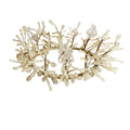 Antique French White Floral May Crown