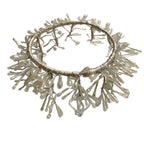 Antique French White Floral May Crown