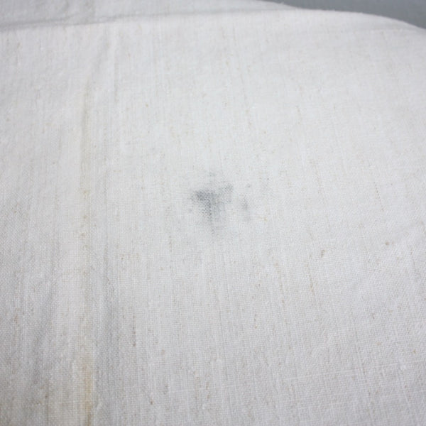 19th Century French Hand Woven Natural Linen Towel Monogram