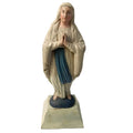 Antique French wooden Madonna in prayer, late 18th–early 19th century. Hand-carved devotional figure with beautiful aged patina and Provençal character.