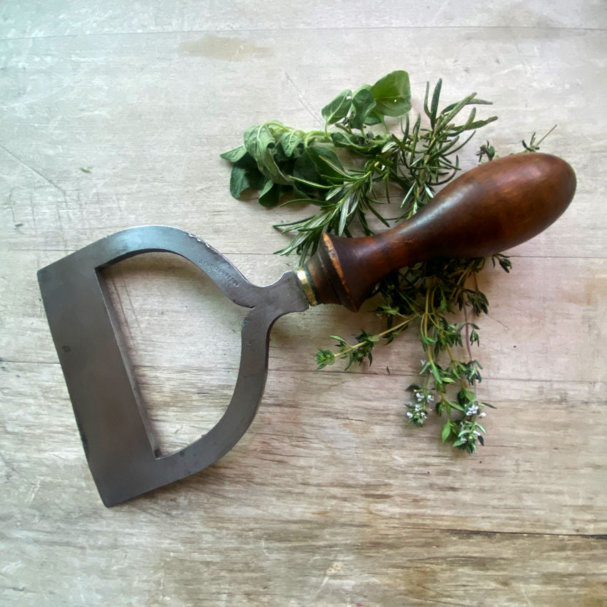 Antique Hand Made Herb Chopper with Oak Handle