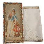 antique lace handkerchief in box
