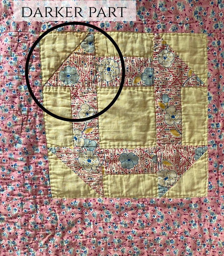 Antique Pink Pastel Churn Dash Quilt