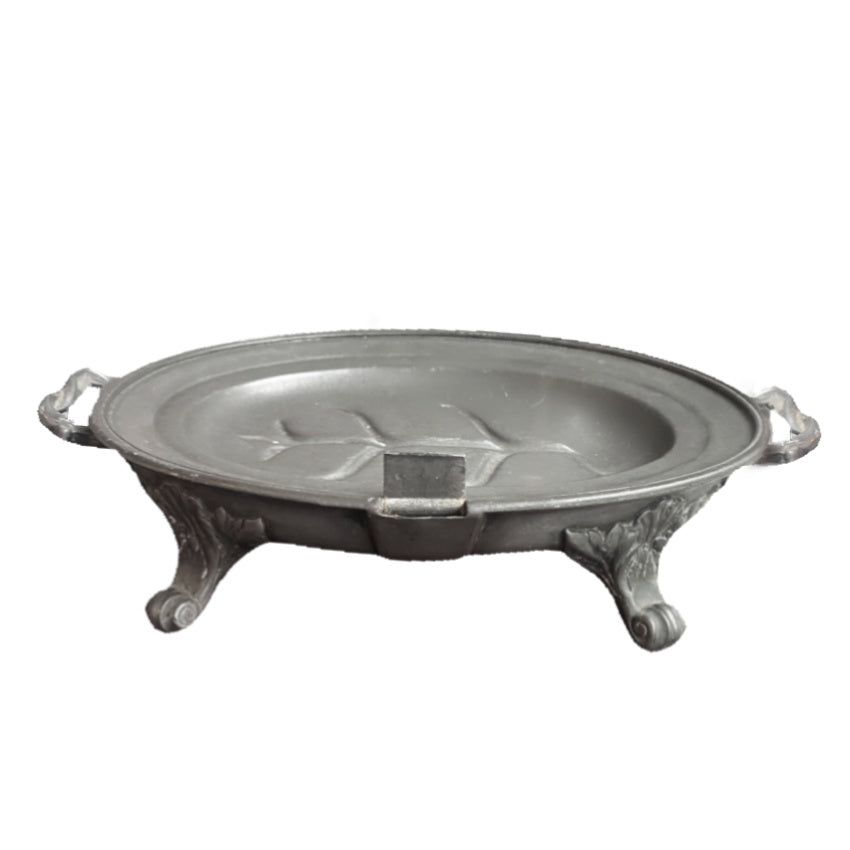 Antique Pewter Meat Warming Dish James Dixon &amp; Sons Sheffield 1845