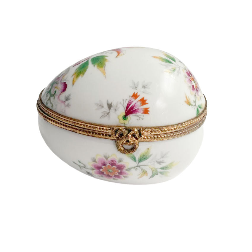 Limoges Egg Box with Orchid