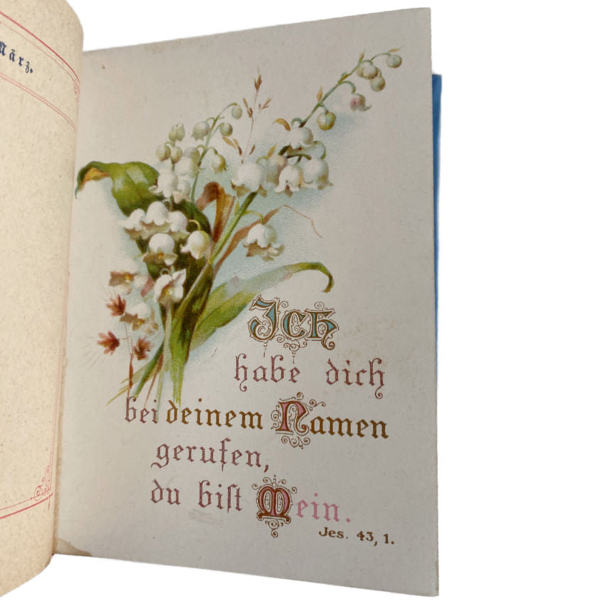 19th Century Christliches Vergissmeinnicht Christian Forget Me Not Keepsake Memory Book