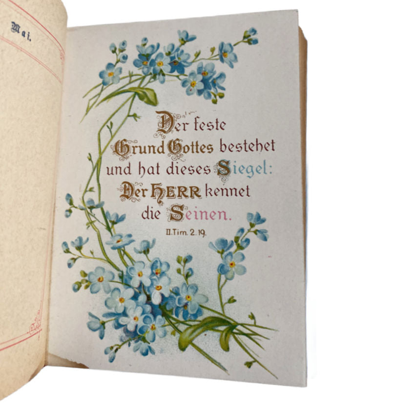 19th Century Christliches Vergissmeinnicht Christian Forget Me Not Keepsake Memory Book