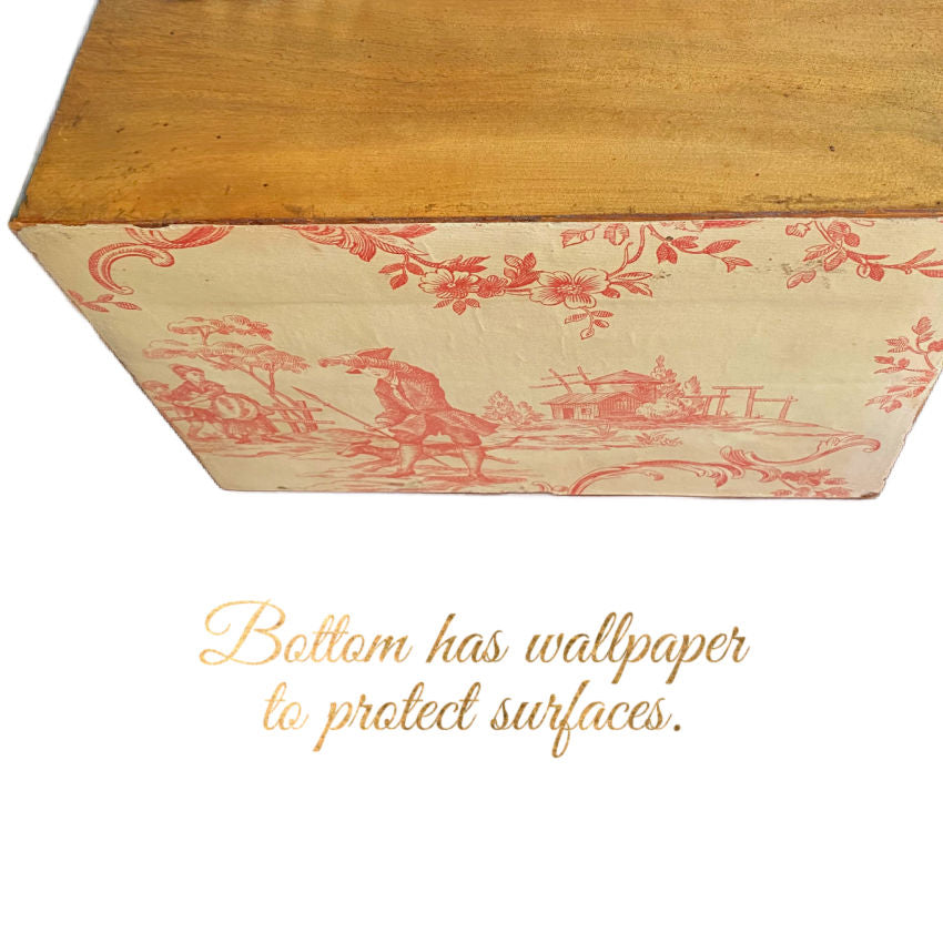 Antique 19th Century Inlaid Sewing Box | Victorian Silk Lined Box with Original Contents | Palais Royale Collector Piece