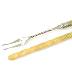 stunning antique silver olive forks for your bar