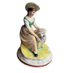 antique staffordshire figure with sheep