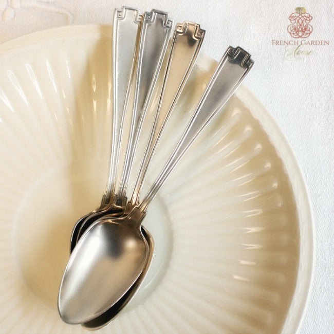 Art Deco Sterling Silver Demitasse Spoon Set of 4