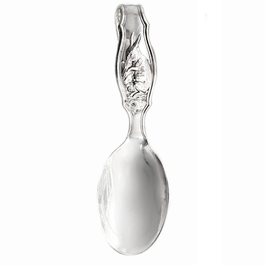 antique silver spoon rabbit