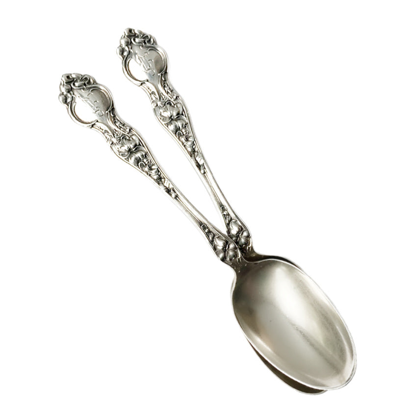 Antique Sterling Silver Demitasse Spoon Set of 2 Violet