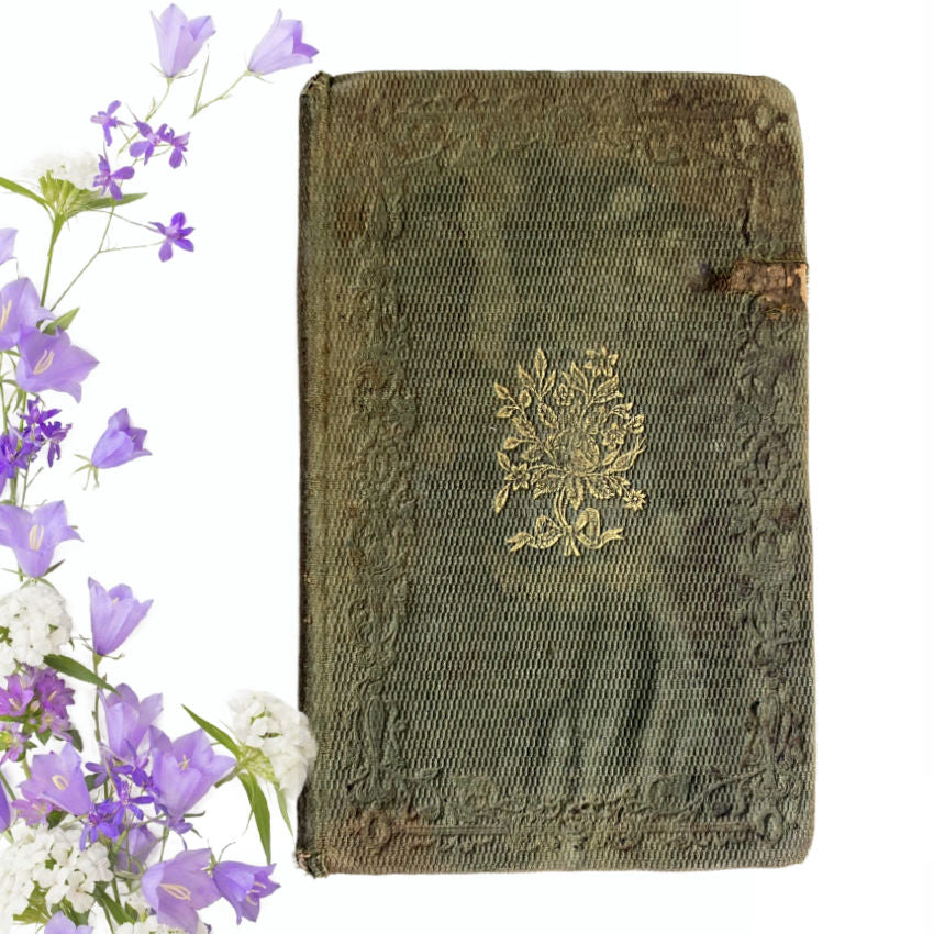 Antique Victorian Miniature Language of Flowers Book